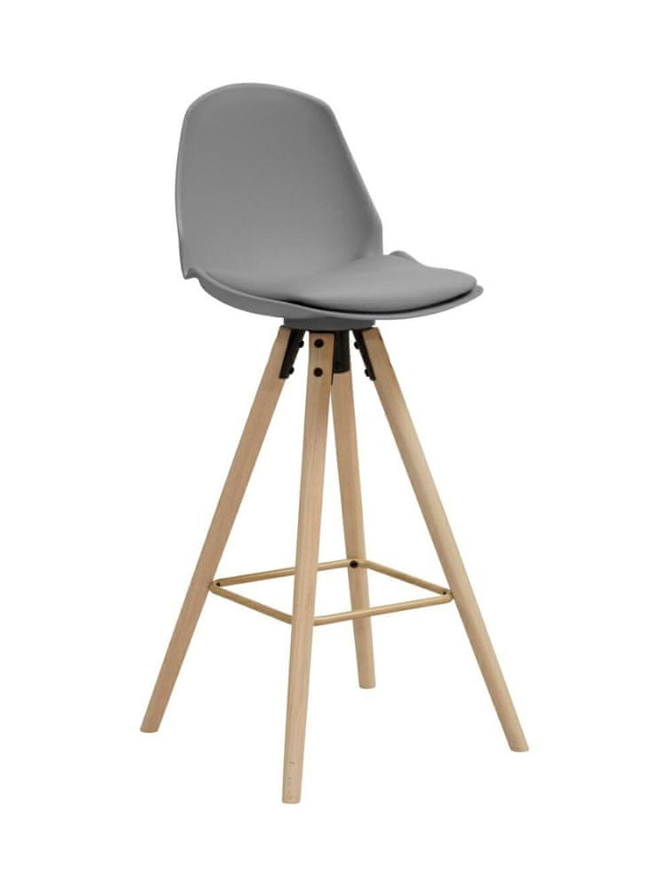 Fernity Barová stolička Oslo sivé drevo